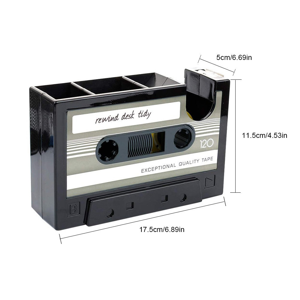 Cassette Tape Dispenser Pen Holder