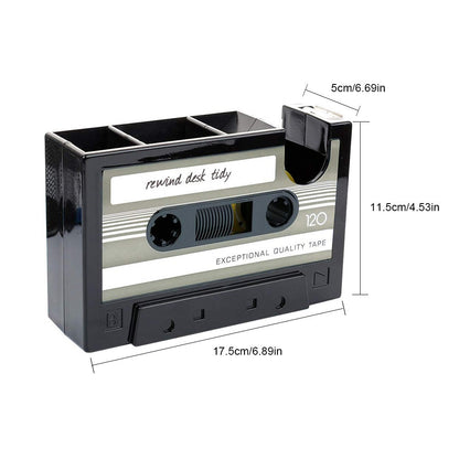 Cassette Tape Dispenser Pen Holder