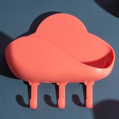 Cloud Shaped Soap Rack With Hooks