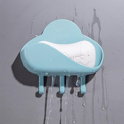 Cloud Shaped Soap Rack With Hooks