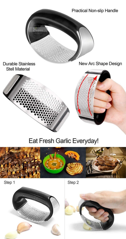 Stainless Steel Garlic Press