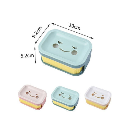 Double Layer Smiling Face Soap Box - Assorted