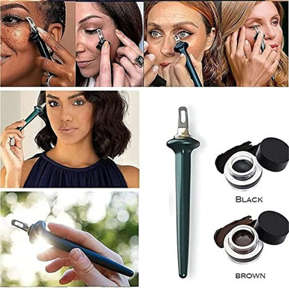 Waterproof Ergonomics Handle Eyebrow Professional Eye Line Brushes 