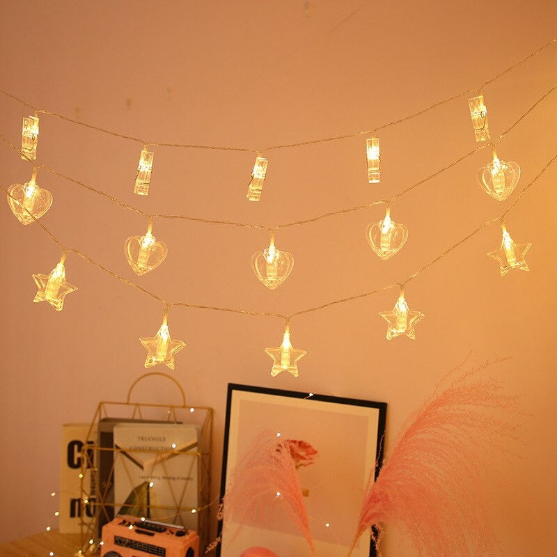 Heart Shape Clip Lights