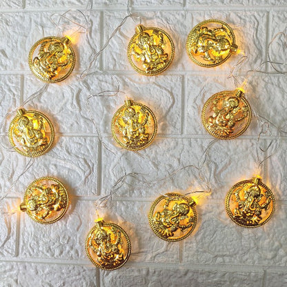 Ganpati Metal String Lights | Amber Yellow LED