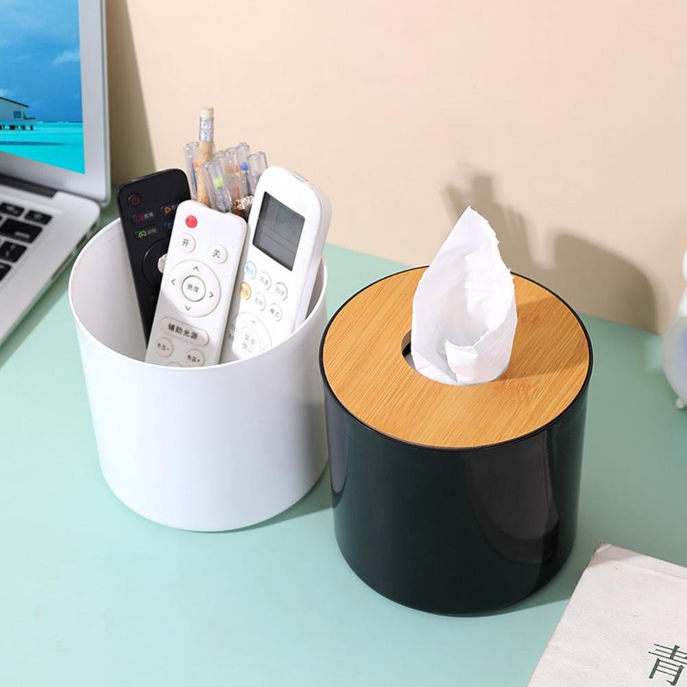 Home Kitchen Wooden Plastic Tissue Box