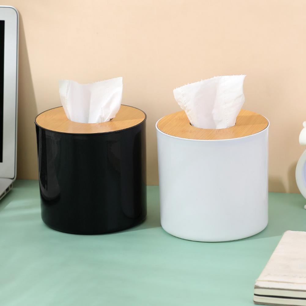 Home Kitchen Wooden Plastic Tissue Box