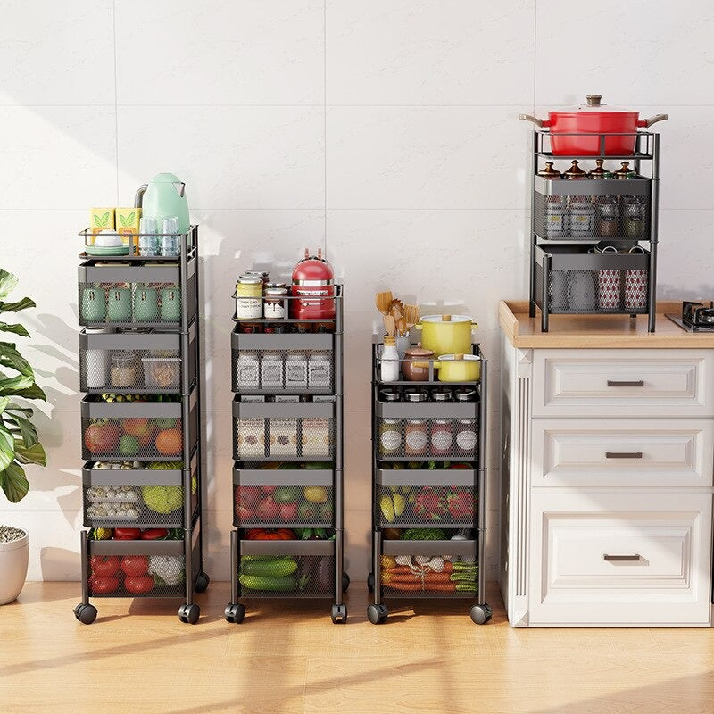 Kitchen Organizer Rotating Storage Rack