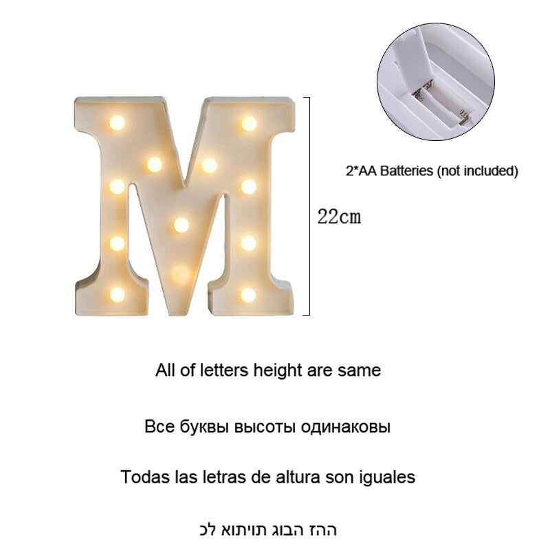 Marquee Letter Lights - Alphabet 8.5" / 22cm Height