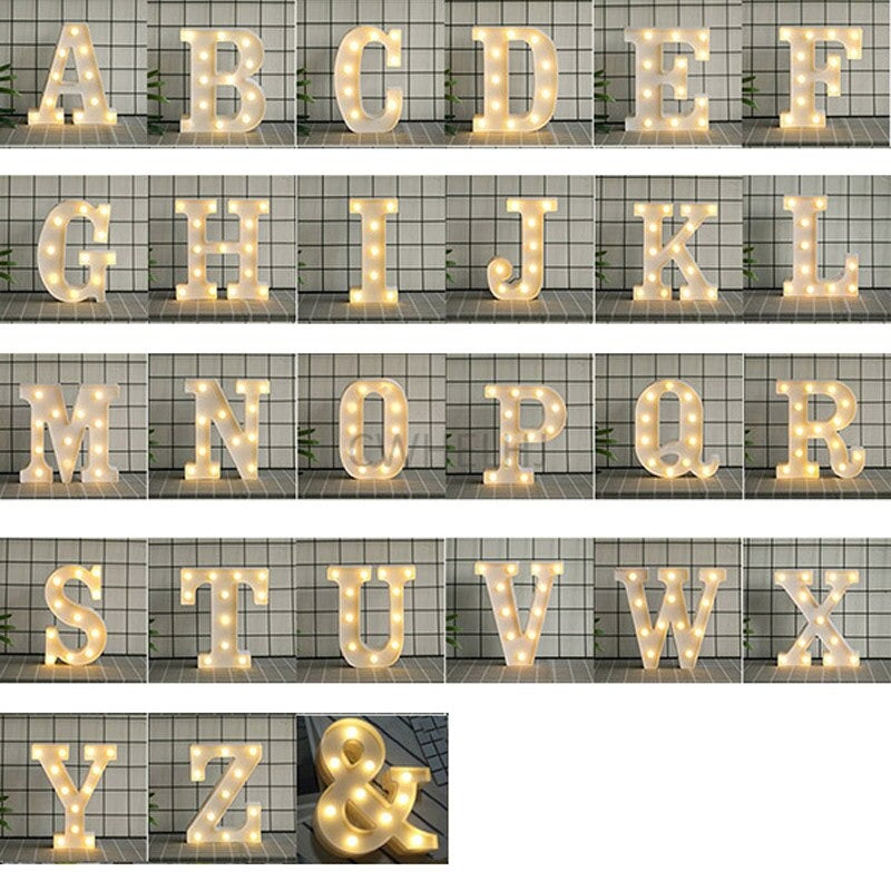 Marquee Letter Lights - Alphabet 8.5" / 22cm Height