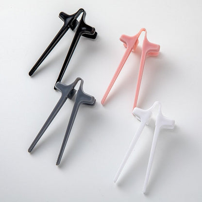 Multifunctional Plastic Finger Chopsticks Snack - Set of 4 Pcs