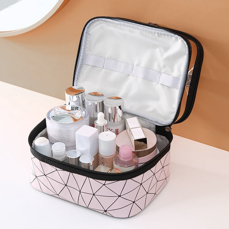 Double Transparent Cosmetic Bag - Assorted