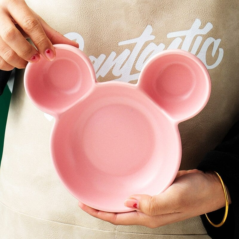 Ceramic Mickey Mouse Shaped Plate