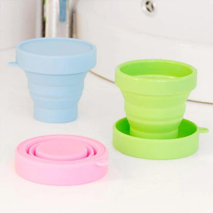 Silicone Collapsible Travel Cups Set of 4 Multicolor