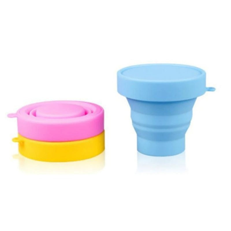 Silicone Collapsible Travel Cups Set of 4 Multicolor