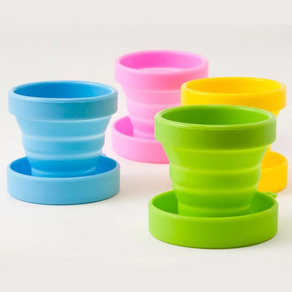 Silicone Collapsible Travel Cups Set of 4 Multicolor