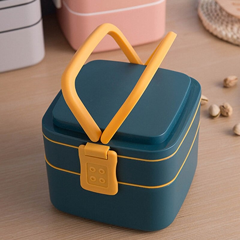 Portable 2 Layer Healthy Lunch Box