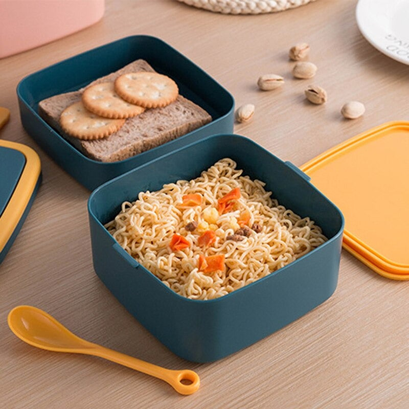 Portable 2 Layer Healthy Lunch Box