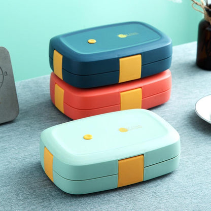 Portable Bento Box Removable High Capacity 4 Button