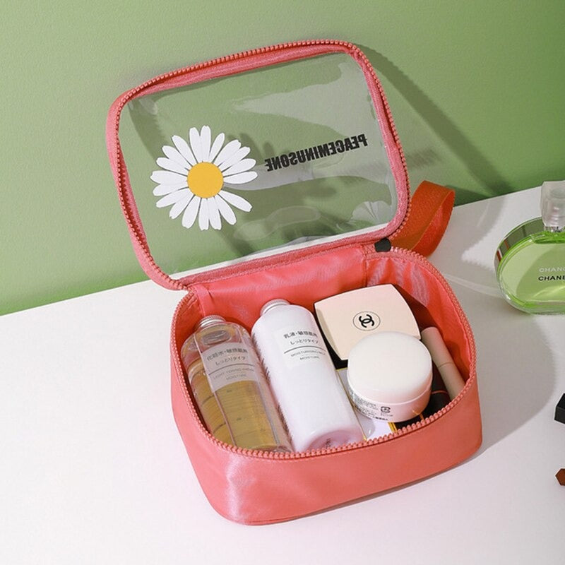 PVC Daisy Cosmetic Bag - Sold Individually