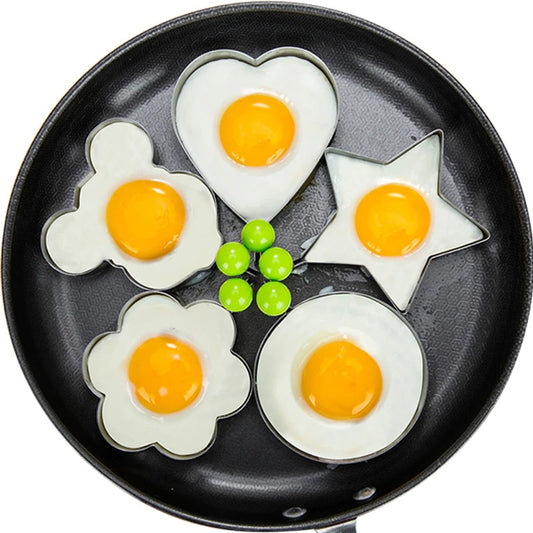 Stainless Steel  4 Style Fried Egg Pancake Shaper - Set  of 4 pcs