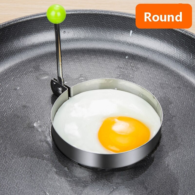 Stainless Steel  4 Style Fried Egg Pancake Shaper - Set  of 4 pcs