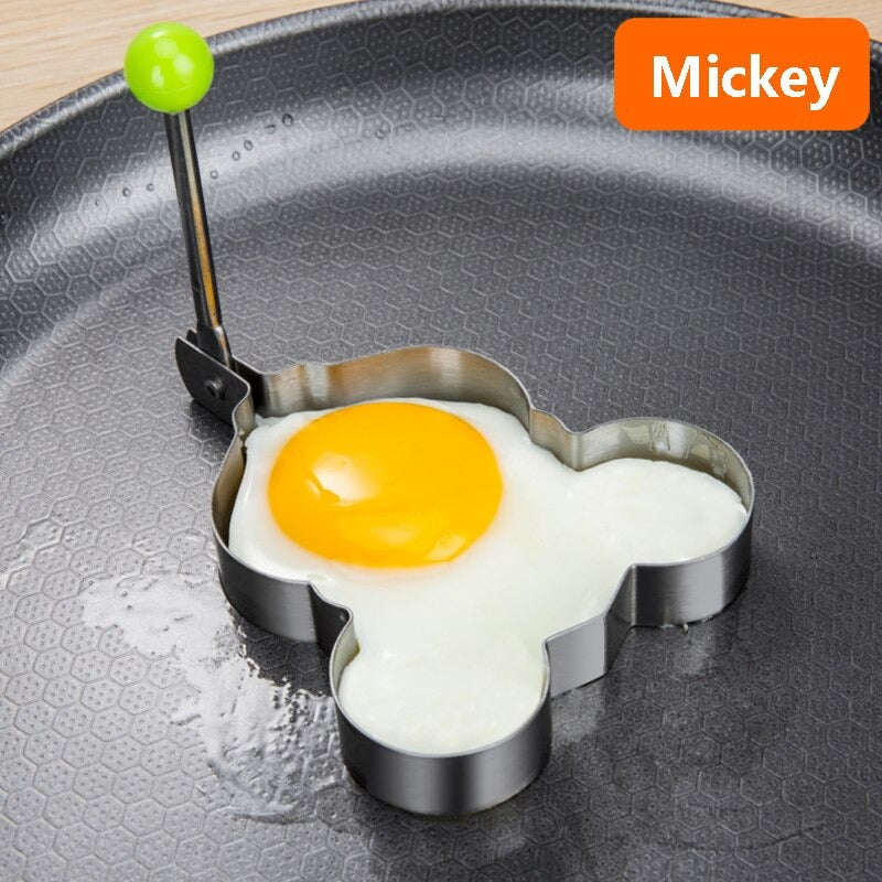 Stainless Steel  4 Style Fried Egg Pancake Shaper - Set  of 4 pcs