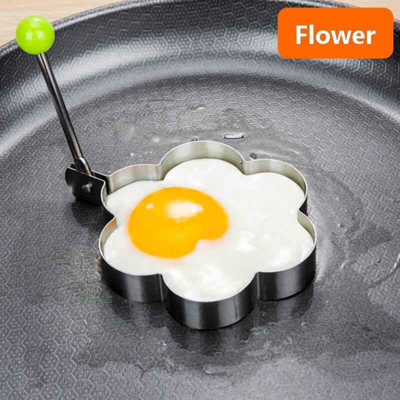 Stainless Steel  4 Style Fried Egg Pancake Shaper - Set  of 4 pcs