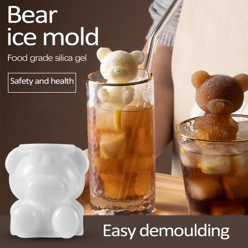 Bearlicious 3D Silicone Ice Cube Tray - Set of 4