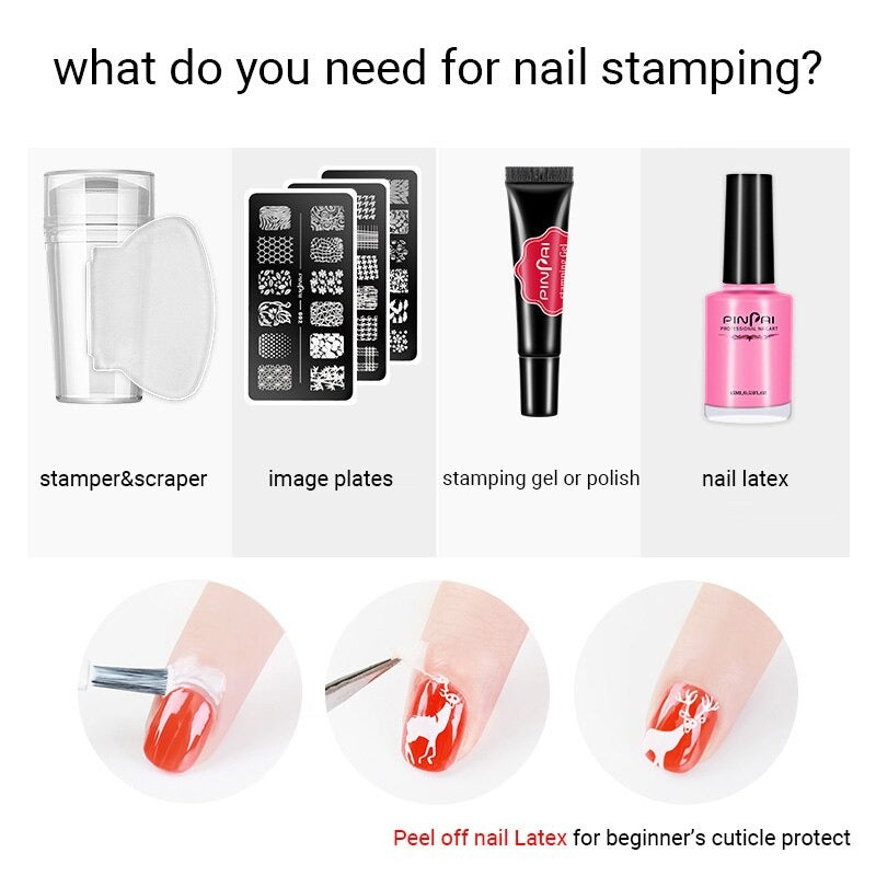 Transparent Nail Art Stamping Kit