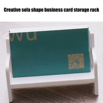 Simple White Bench Style Business Card Holder