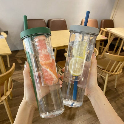 Tea Separation Straw Cup Summer Students Simple Juice Cup