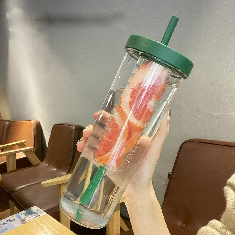 Tea Separation Straw Cup Summer Students Simple Juice Cup