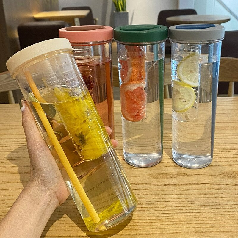 Tea Separation Straw Cup Summer Students Simple Juice Cup