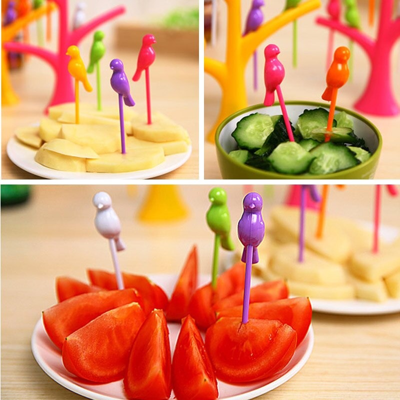 Bird Fruit Snack Dessert Forks - Assorted