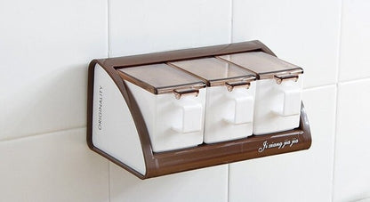 Wall Mounted Seasoning Box- 3 Box