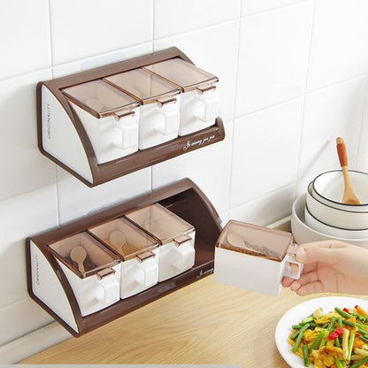 Wall Mount Spice Rack Organizer Box-4 Box