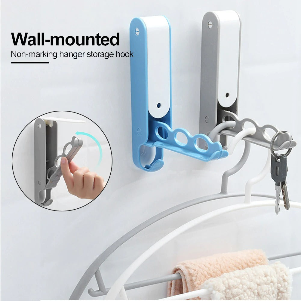 Wall-mounted Folding Bathroom Rack For Clothes Hanger