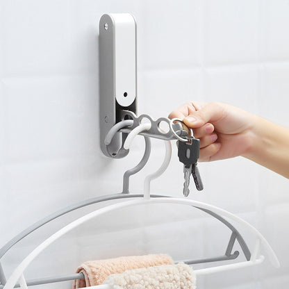 Wall-mounted Folding Bathroom Rack For Clothes Hanger